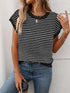Short Sleeve Knit Top | Cable Knit Top | KoKo Kristin