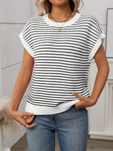 Short Sleeve Knit Top | Cable Knit Top | KoKo Kristin
