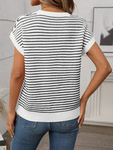 Short Sleeve Knit Top | Cable Knit Top | KoKo Kristin